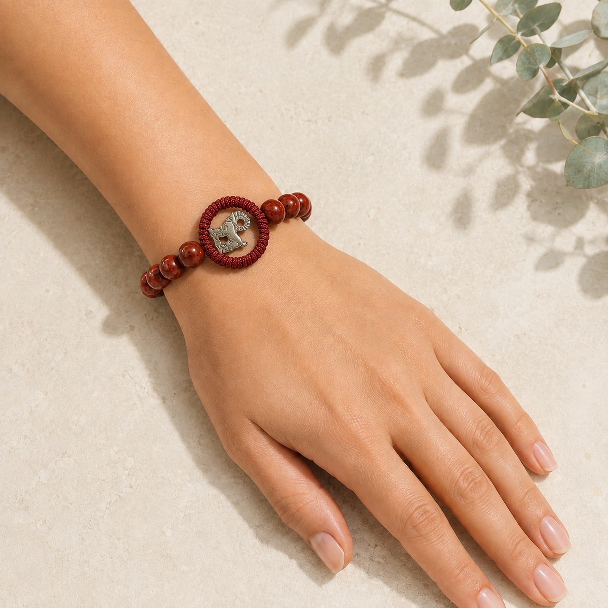 Limited Edition Red Jasper Zodiac Charm Bracelet