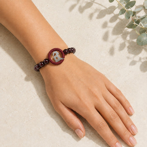 Limited Edition Garnet Zodaic Charm Bracelet