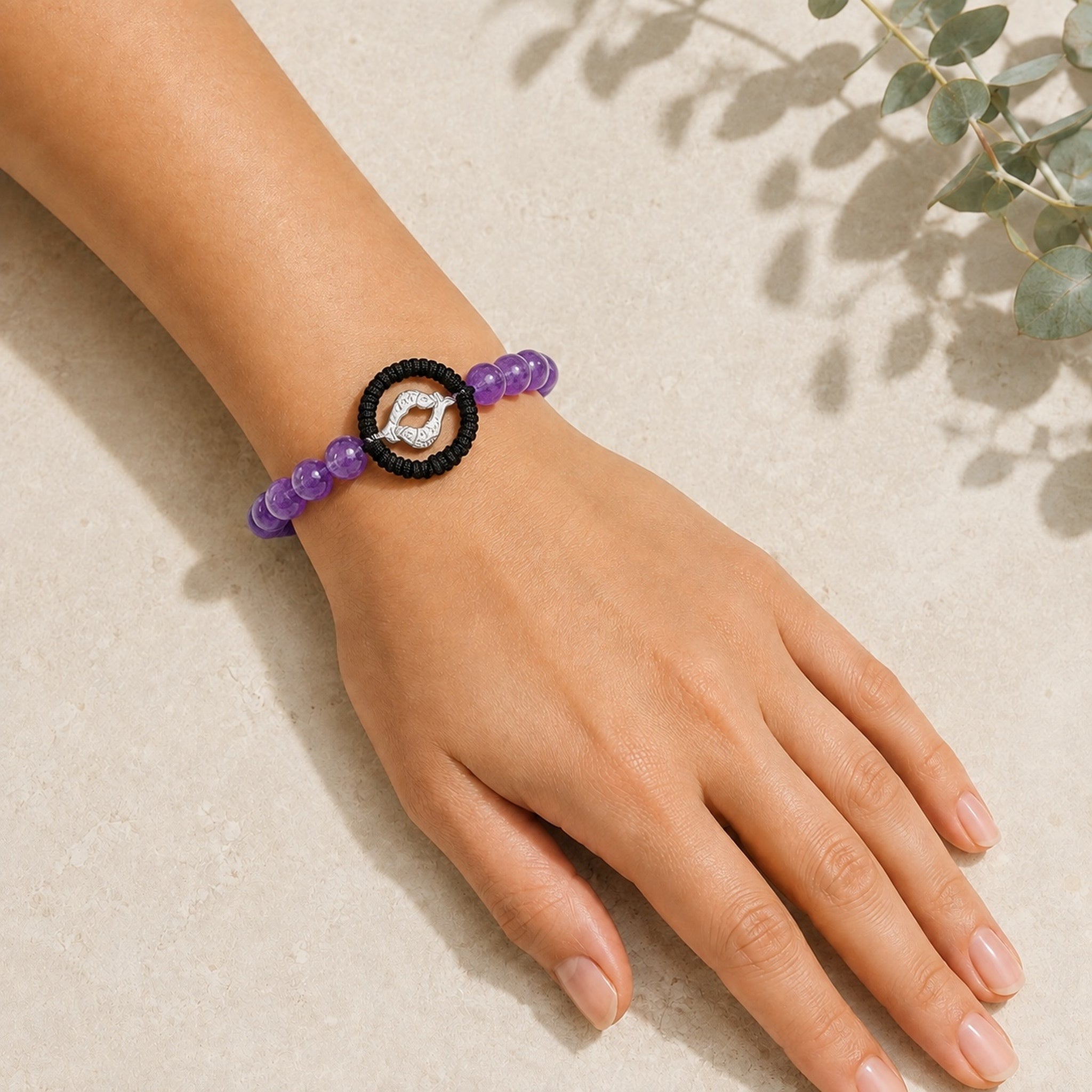 Limited Edition Royal Purple Amethyst Zodiac Charm Bracelet