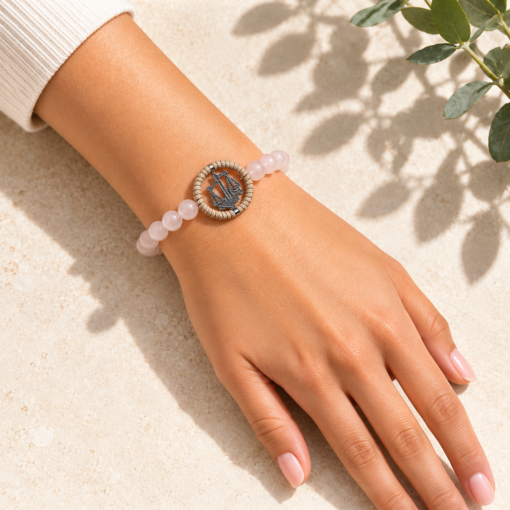 Rose Quartz Zodiac Bracelet
