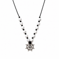 White Howlite Necklace with Ship-wheel