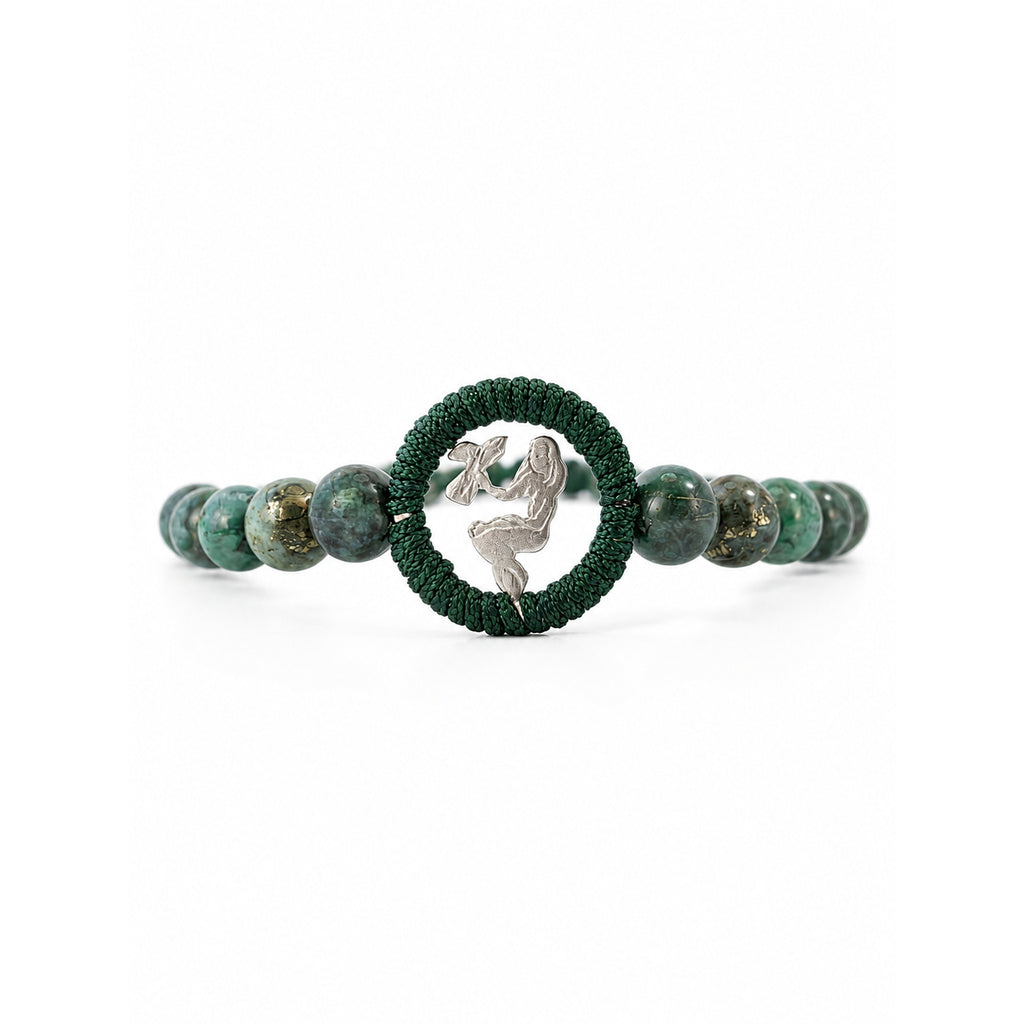 Limited Edition Diposide & Pyrite Zodiac Charm Bracelet